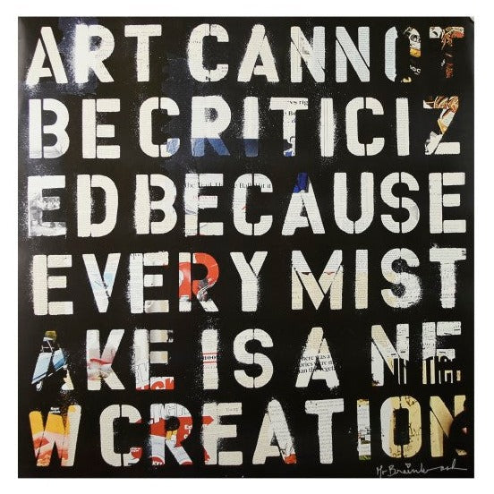 Art Cannot Be Criticized (2013)