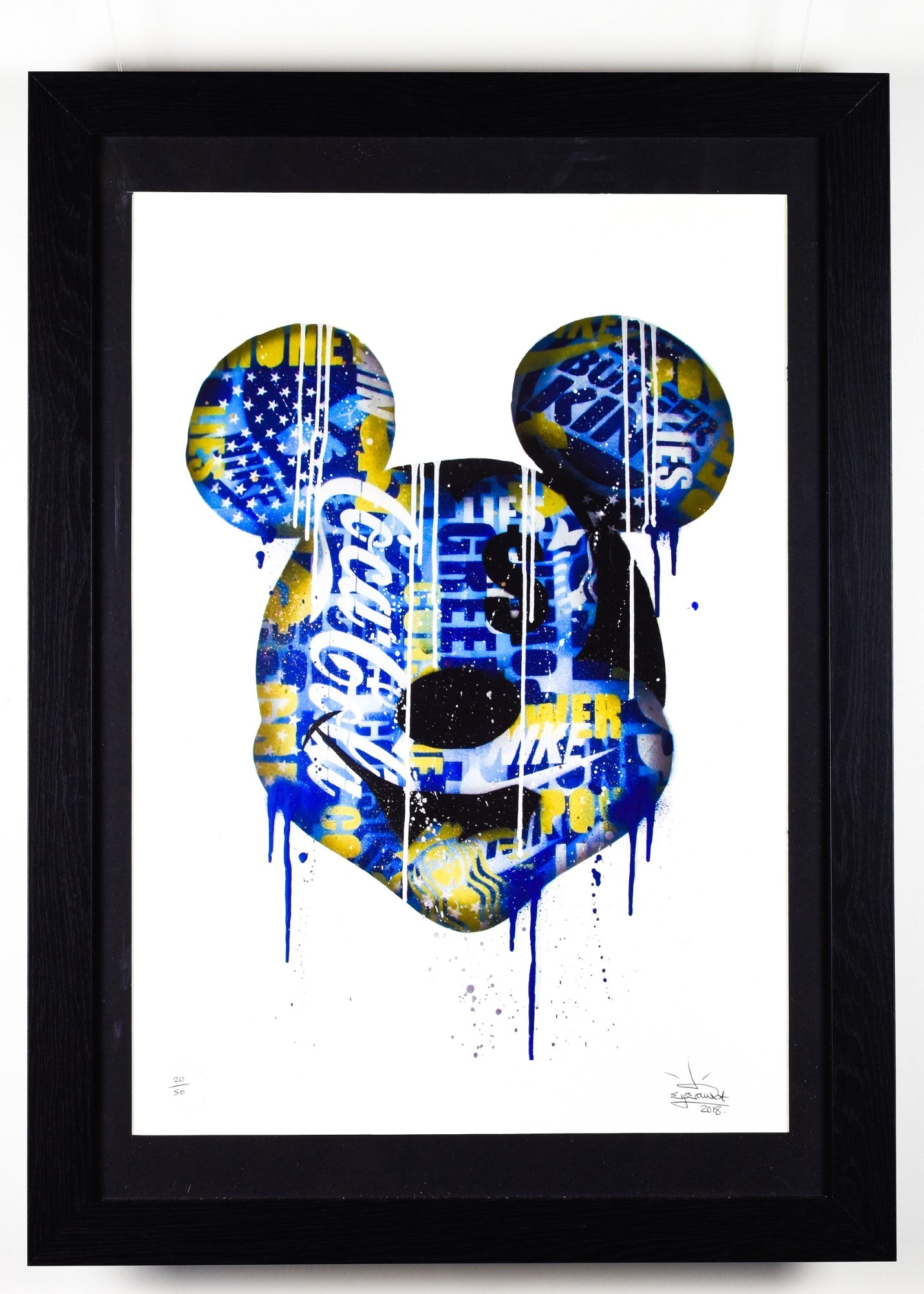 Mickey Mouse - Blue - Framed