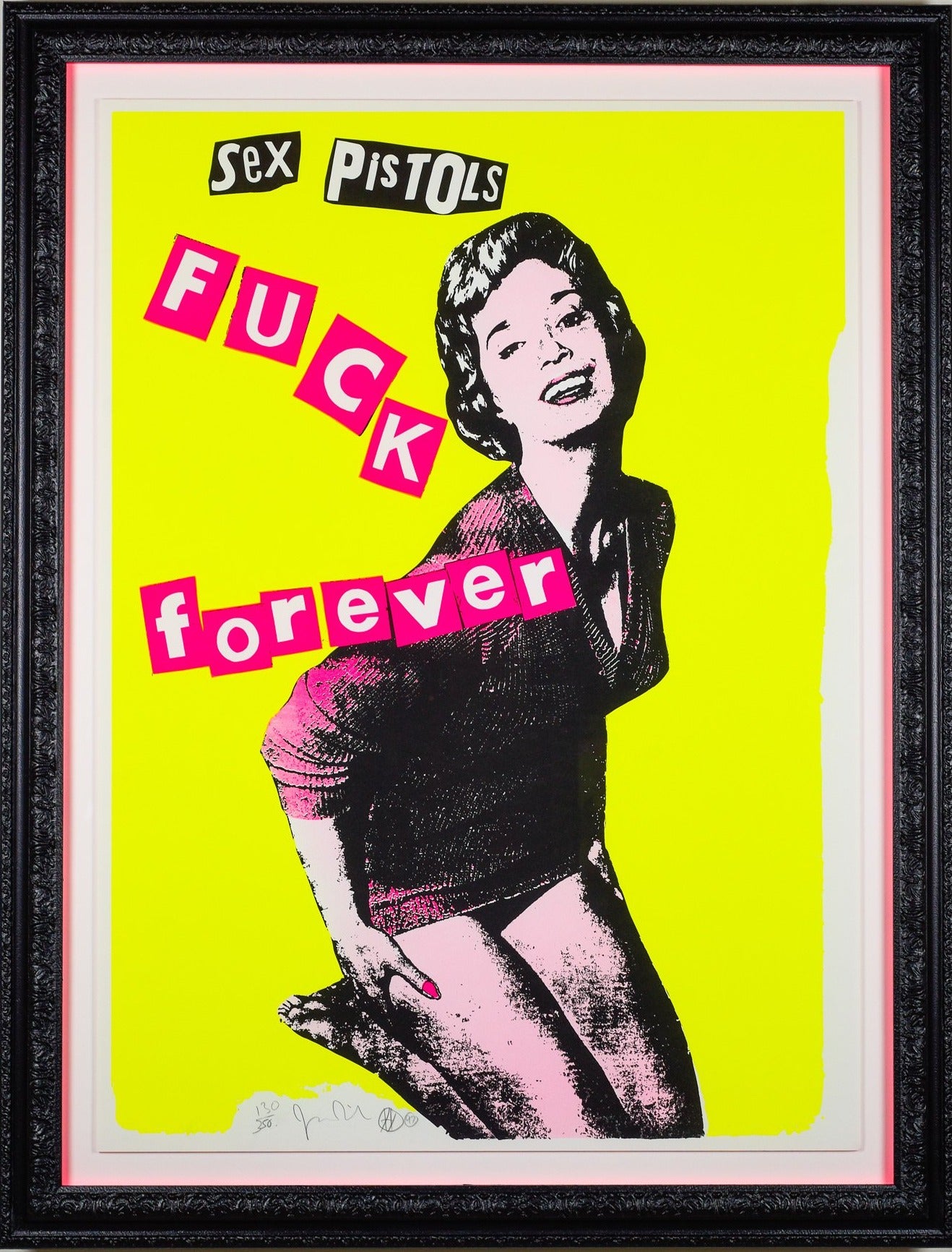 Fuck Forever (Yellow Colourway) Framed