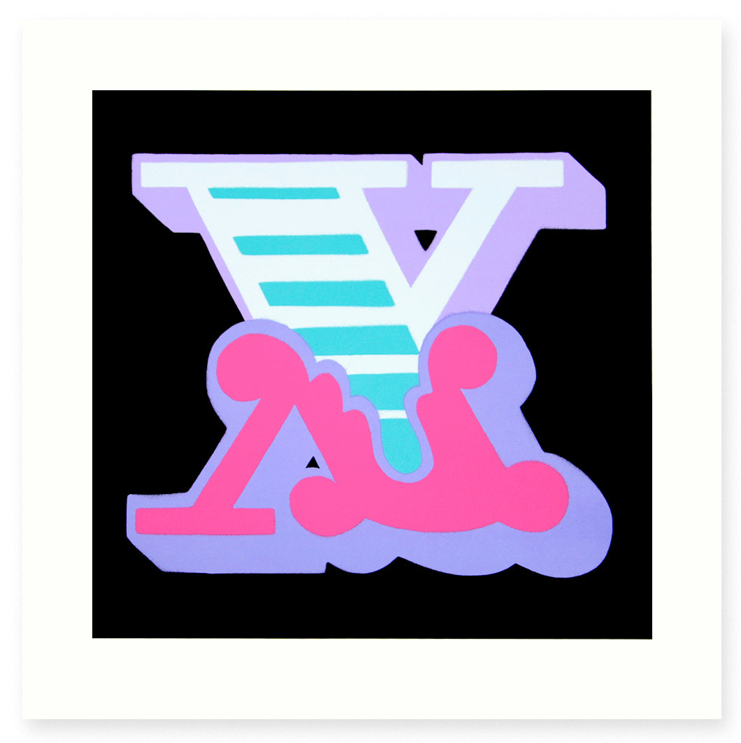 Letter X Blue & Pink (2015)