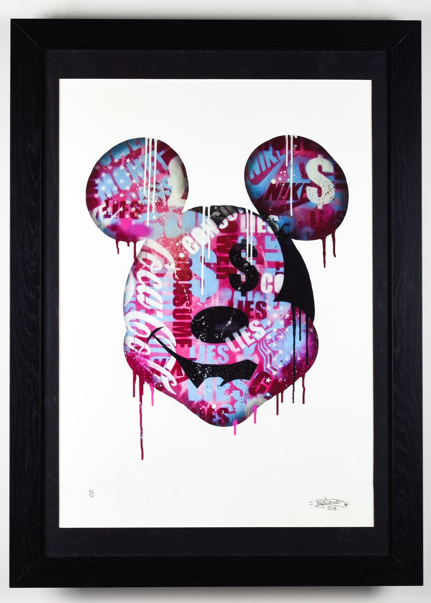 Mickey Mouse - Purple - Framed